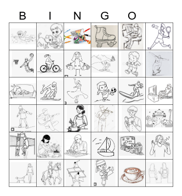 Hobbies BINGO Card