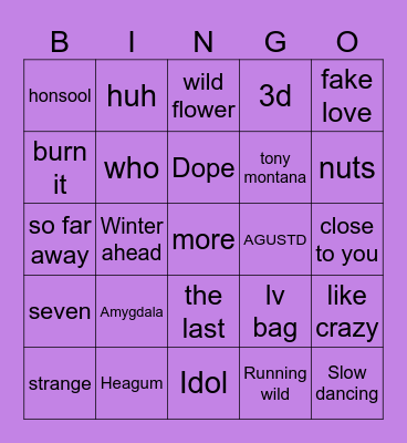 Vmincuntmies Bingo Card