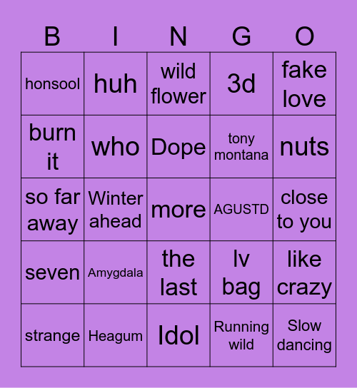 Vmincuntmies Bingo Card