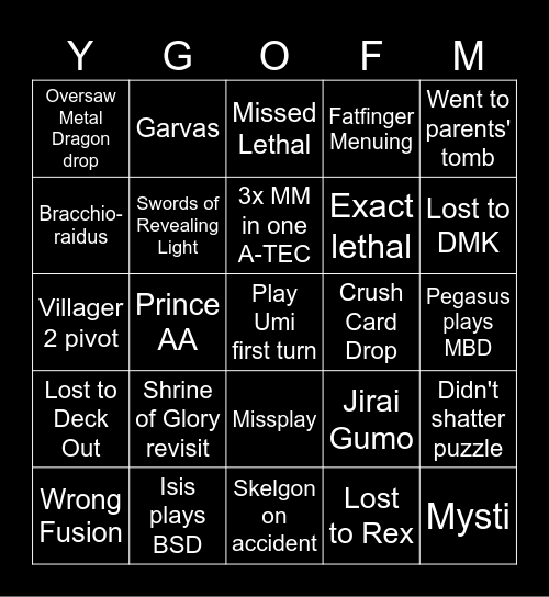 Wurstis FM Bingo Card