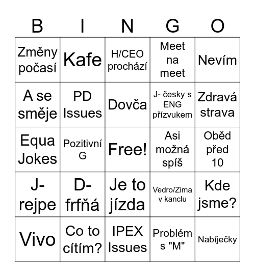 SOS Bingo Card