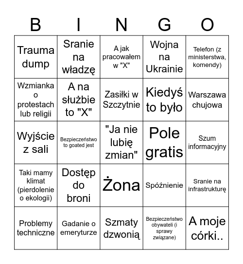 Szmaty.pl Bingo Card
