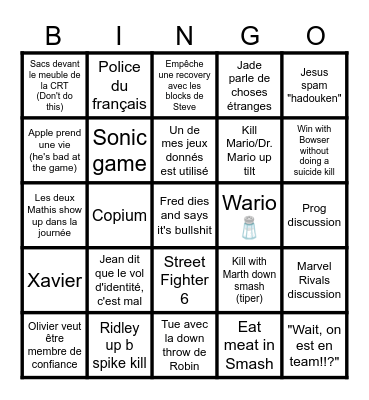 OGRE Bingo 11/3/25 Bingo Card