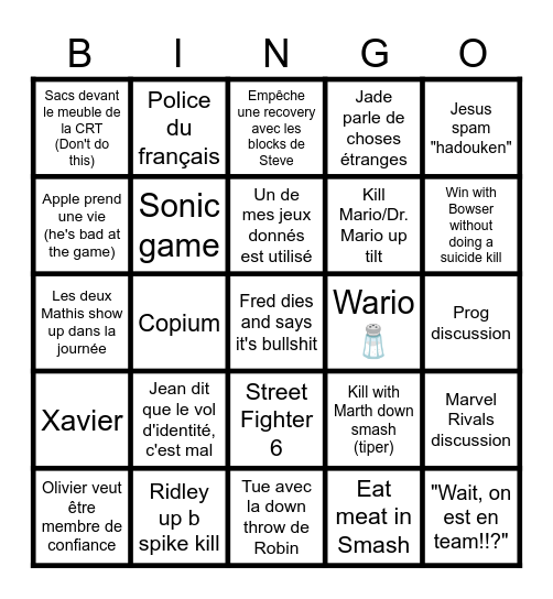 OGRE Bingo 11/3/25 Bingo Card