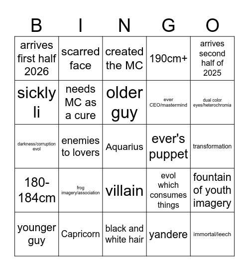 6th LI Bingo Card