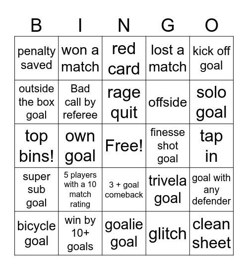 FC25 Bingo Card