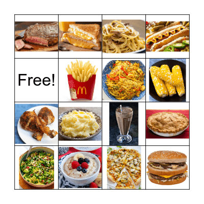 Fast food Bingo Card