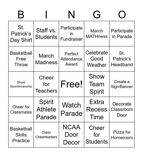 MARCH MADNESS BINGO Card