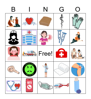 First Aid Bingo Card