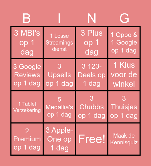 Bingelooo Bingo Card