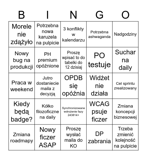 Discovery bingo Card