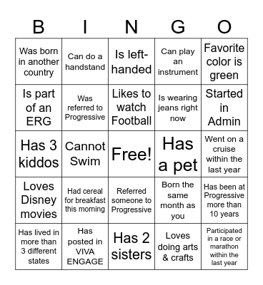 FIND SOMEONE WHO - FLO STYLE Bingo Card