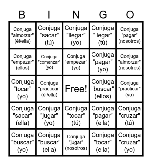Tarjeta de Bingo Card