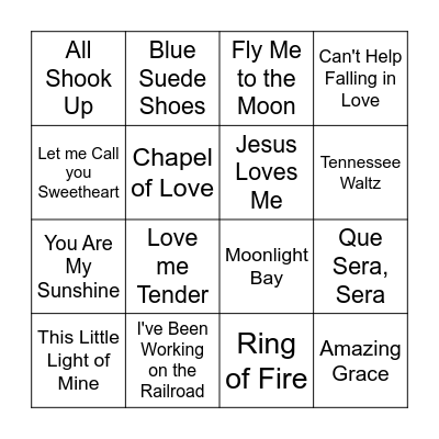 Music Therapy Bingo Card