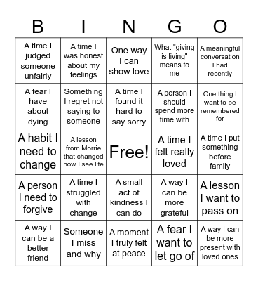Tuesdays with Tristen Arcilla Bingo Card