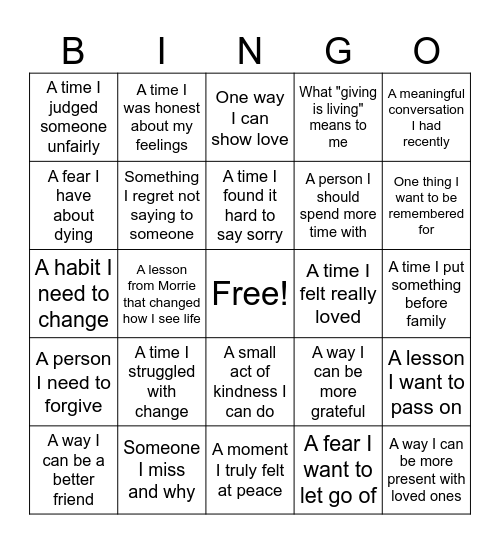 Tuesdays with Tristen Arcilla Bingo Card