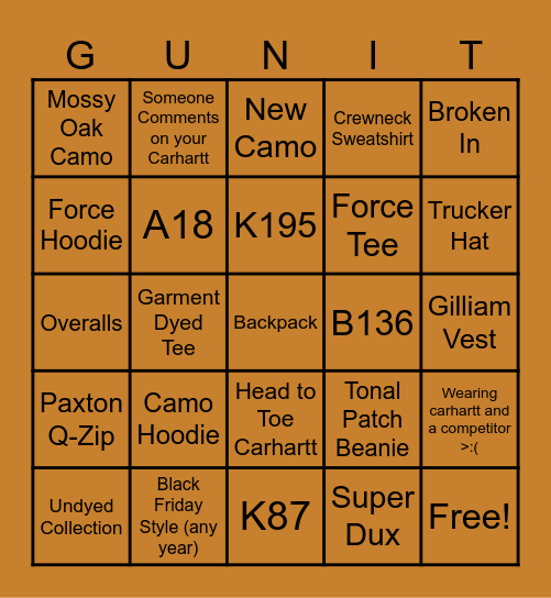 Airport Bingo Card