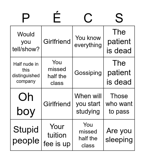 Oh boy... Bingo Card