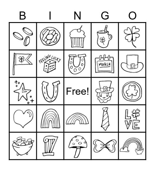 St Patrick's Bingo! Bingo Card