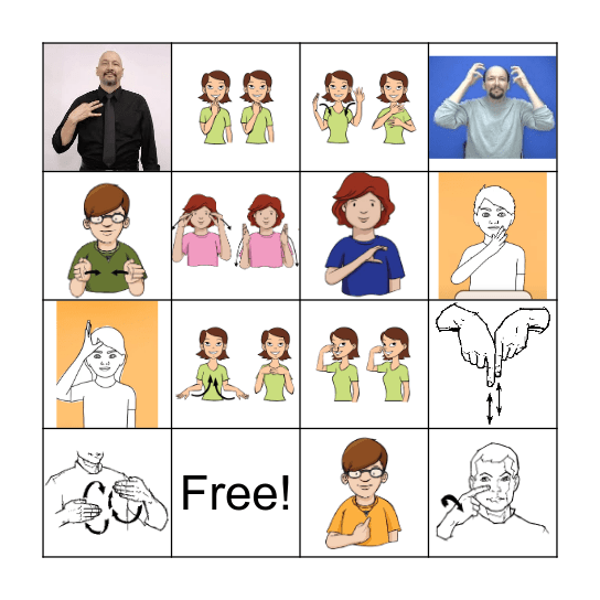 Week 4 ASL Bingo Card