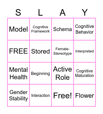 MAKINIG KA! [cognitive theory lecture] Bingo Card