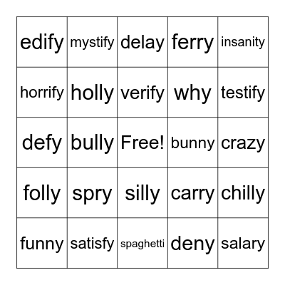 Bingo Card