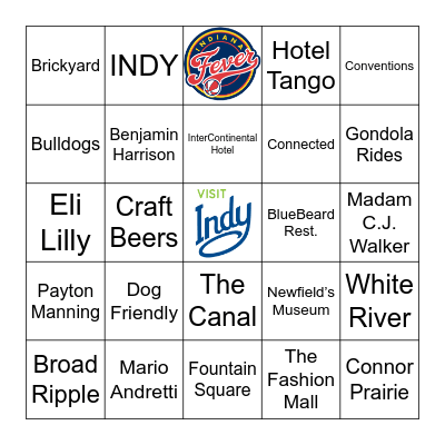 Visit Indy Bingo Card