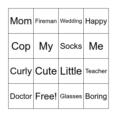 Week 4 ASL Bingo Card