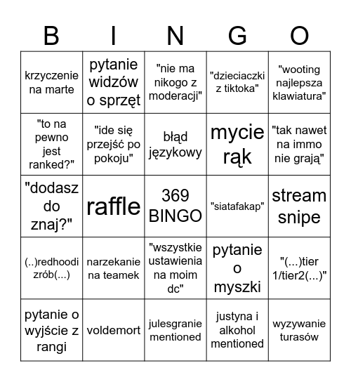 369 bingo Card
