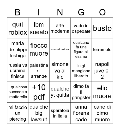 2025 bingo Card