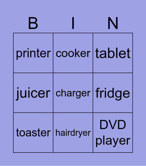 Marvellous machines Bingo Card