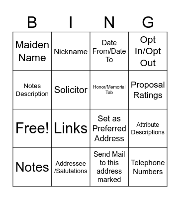 Blackbaud Lingo Bingo Card