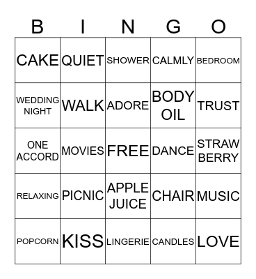 LOVE WITH A PURPOSE Bingo Card