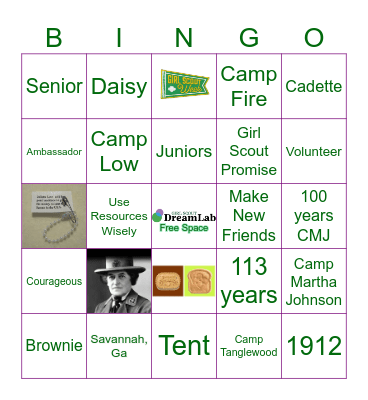 Girl Scout Week!!!!! Bingo Card