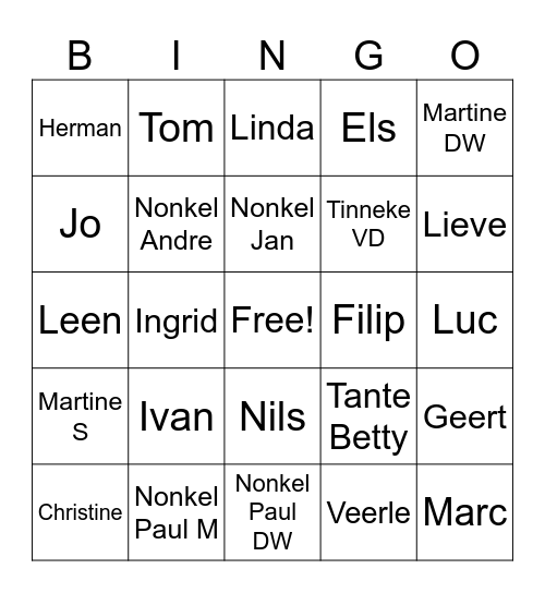 Katjes Bingo Card