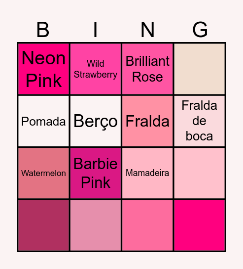 Bingo da Liz Bingo Card