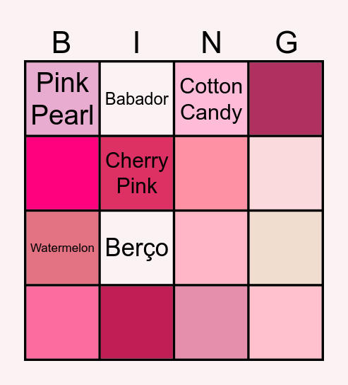Bingo da Liz Bingo Card