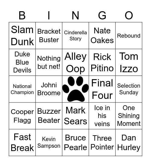 March Madness BINGO! Bingo Card