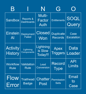 Salesforce Bingo Card