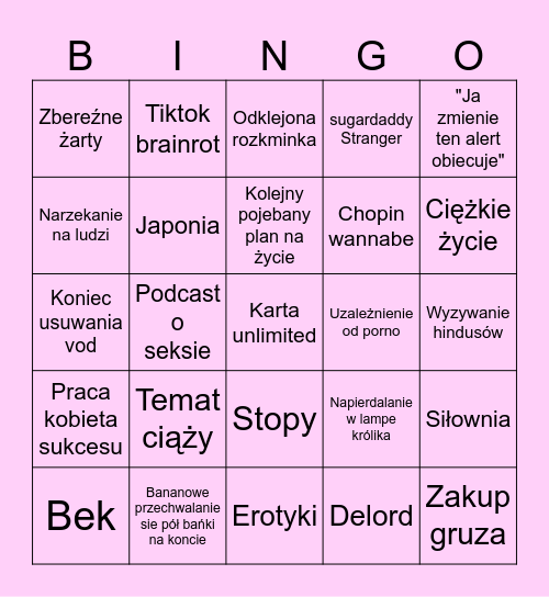 sandrulaax bingo Card