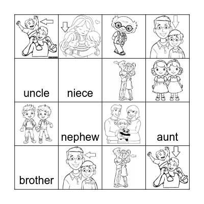 Family Members 4 Bingo Card