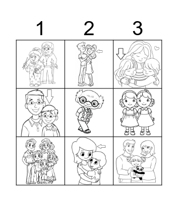 Family Members Bingo Card