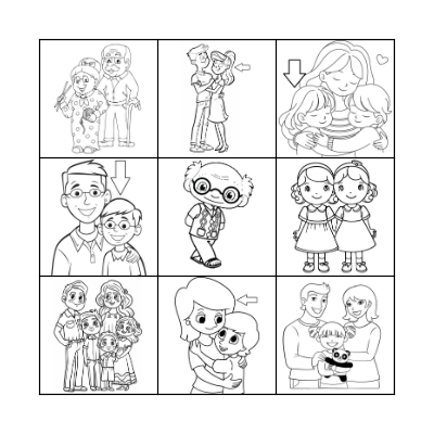 Family Members Bingo Card