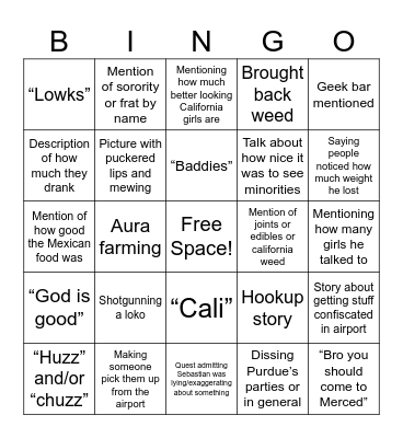 Sebastian and 𝒬𝓊𝑒𝓈𝓉 Predictions Bingo Card