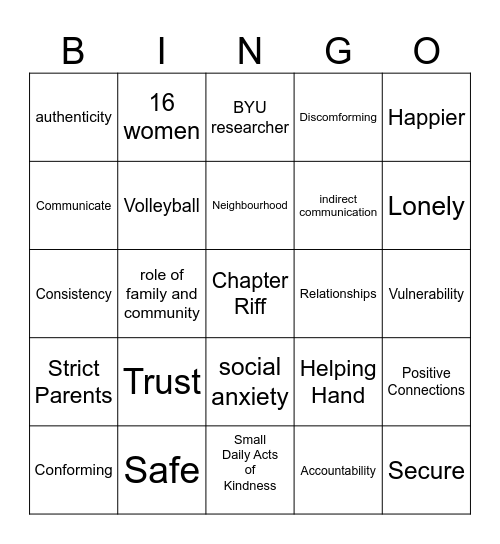Untitled Bingo` Bingo Card