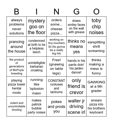 Leif Bingo Card