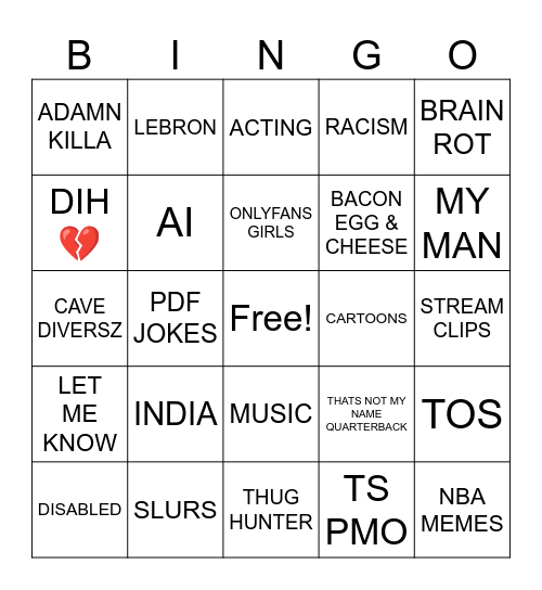 IG REELS BINGO V3 Bingo Card