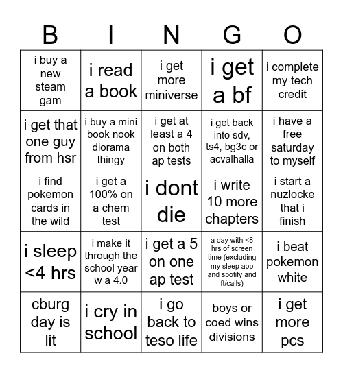 i hate it here Bingo Card