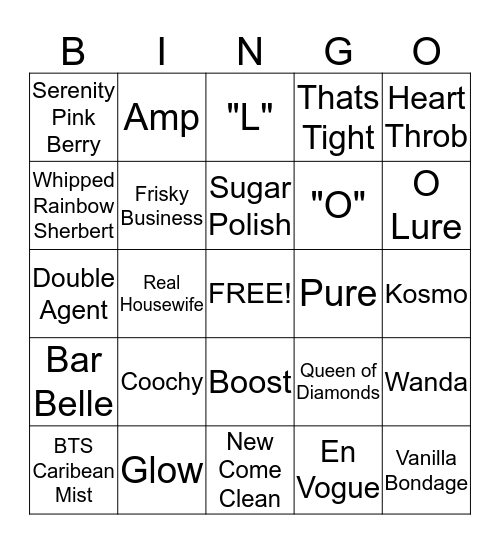 25 New Products !! Bingo Card