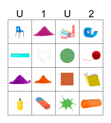 School and Art Supplies Bingo Card